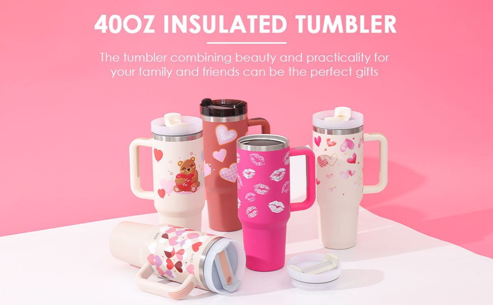 Tumbler XXL 1200 ml mit Henkel und Strohhalm