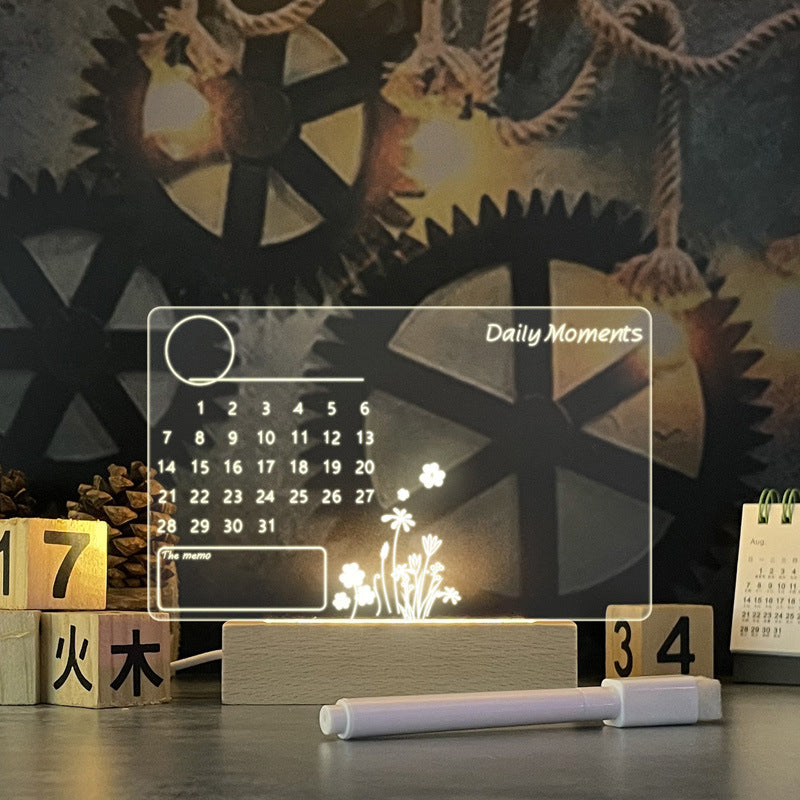 LED-Notizboard am Schreibtisch