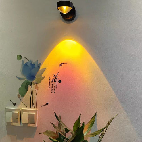 Sunset Wandlampe an der Wand mit warmem Lichtkegel
